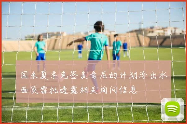 国米夏季免签麦肯尼的计划浮出水面莫雷托透露相关询问信息